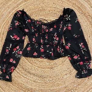 FOR LOVE & LEMONS BOW FRONT BLOUSE